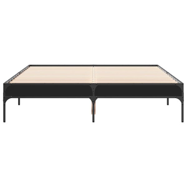 vidaXL Cadre de lit sans matelas noir 120x200 cm