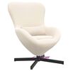 vidaXL Fauteuil &oelig;uf Cr&egrave;me 63 x 73 x 90 cm tissu