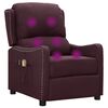 vidaXL Fauteuil &eacute;lectrique de massage Violet Tissu