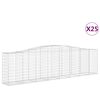 vidaXL Paniers &agrave; gabions arqu&eacute;s 25 pcs 400x50x100/120 cm Fer galvanis&eacute;