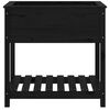 vidaXL Jardinière avec étagère Noir 82,5x54x81 cm Bois massif de pin