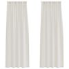 vidaXL Rideau en Voile 2 pcs Cr&egrave;me 225 x 140 cm Polyester