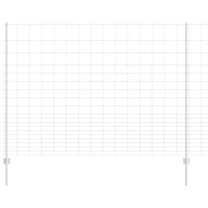 vidaXL Cl&ocirc;ture sauvage ext&eacute;rieure avec poteaux 25 x 1,6 m Argent&eacute;