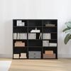 vidaXL Meuble CD en ch&ecirc;ne noir 100 x 23 x 89,5 cm bois d'ing&eacute;nierie