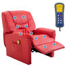 vidaXL Fauteuil de massage inclinable Rouge Similicuir