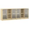 vidaXL Biblioth&egrave;que avec portes ch&ecirc;ne sonoma 204x37x75 cm
