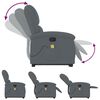 vidaXL Fauteuil de massage inclinable Gris fonc&eacute; Velours