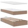 VidaXL Cadre de lit ottoman et matelas cappuccino 100x200cm similicuir