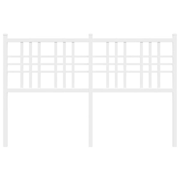 vidaXL T&ecirc;te de lit de remplacement m&eacute;tal blanc 120 cm