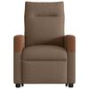 vidaXL Fauteuil inclinable de massage &eacute;lectrique Marron Tissu