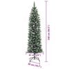 vidaXL Arbre de No&euml;l artificiel slim avec 300 LED Vert et blanc 240 cm