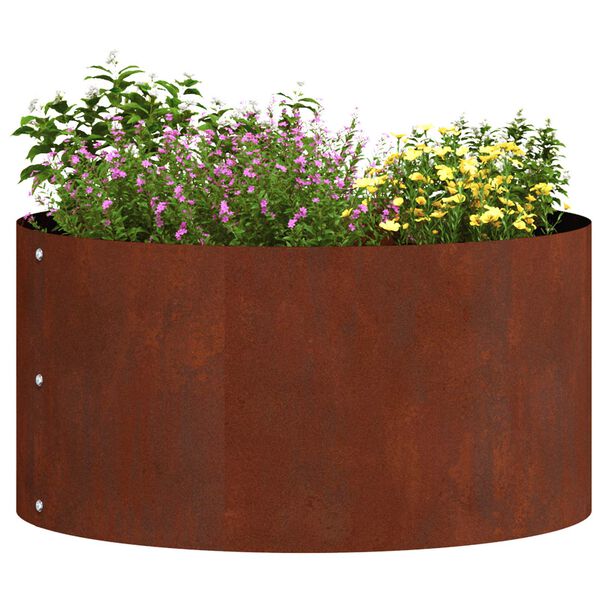 vidaXL Anneau de jardini&egrave;re 5 pcs Marron 40 x 40 x 20 cm Acier patin&eacute;