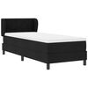 vidaXL Lit &agrave; ressorts avec matelas Noir 80 x 200 cm tissu
