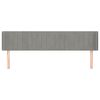 vidaXL T&ecirc;te de lit avec oreilles Gris clair 183x16x78/88 cm Velours