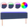 vidaXL T&ecirc;te de lit &agrave; LED Bleu 160x5x78/88 cm Tissu