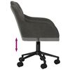 vidaXL Chaise pivotante de bureau Gris fonc&eacute; Velours