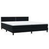 vidaXL Sommier &agrave; lattes de lit avec matelas et LED noir 180x210 cm velours