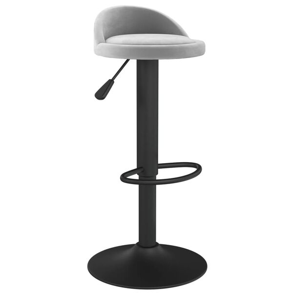 vidaXL Tabourets de bar lot de 2 gris clair velours