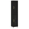 vidaXL Buffet haut Noir 34,5x34x180 cm Bois d'ing&eacute;nierie