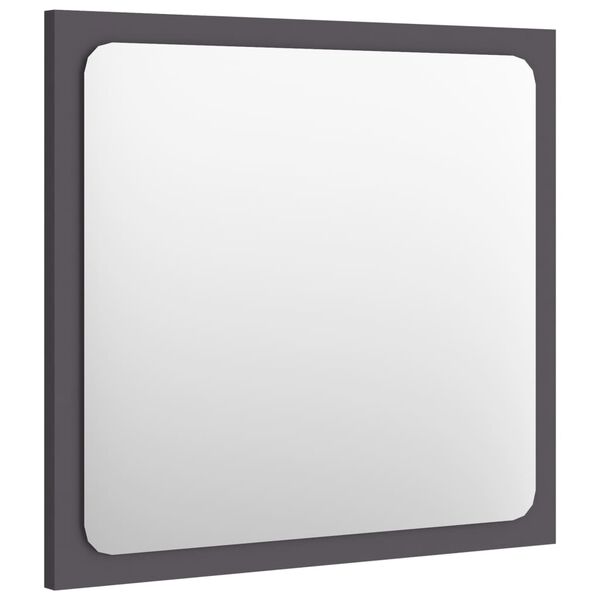 vidaXL Miroir de salle de bain Gris 40x1,5x37 cm Aggloméré