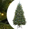 vidaXL Sapin de No&euml;l artificiel avec 300 LED Vert 210 cm PVC et m&eacute;tal