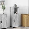 vidaXL Cabinet de salle de bain avec porte Gris Sonoma 30 x 35 x 95 cm