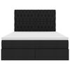 vidaXL Lit avec rangement et matelas Noir 140 x 190 cm Polyester