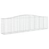 vidaXL Panier de gabions arqu&eacute; 400x50x100/120 cm Fer galvanis&eacute;