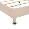 vidaXL Lit avec matelas Beige Tissu 140x200 cm