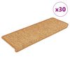 vidaXL Tapis d'escalier autocollants 30 pcs 65x21x4 cm sisal