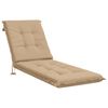 vidaXL Coussin de transat GEMERT 100 % polyester Sable 190 x 60 x 9 cm