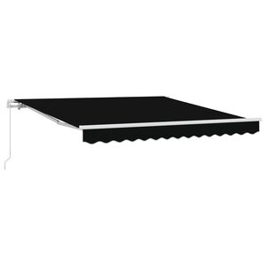 vidaXL Auvent manuel 3 x 2,5 m Noir 100 % polyester