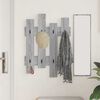 vidaXL Porte-manteau mural Montage mural Gris Sonoma 60 x 3 x 82 cm