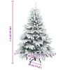 vidaXL Sapin de Noël artificiel à branches pliantes, duveteux de neige