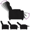 vidaXL Fauteuil inclinable en tissu noir
