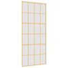 vidaXL Porte coulissante dor&eacute; 90x205 cm verre ESG d&eacute;poli et aluminium