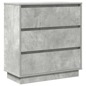 vidaXL Cabinet de chevet avec tiroir Gris b&eacute;ton 71 x 34,5 x 75 cm