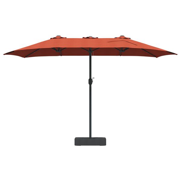 vidaXL Parasol de jardin Terre cuite 385 x 209 x 244 cm Polyester