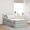 vidaXL Lit de Rangement avec matelas Gris clair 90 x 190 cm Velours