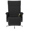 vidaXL Fauteuil inclinable de massage repose-pieds noir similicuir