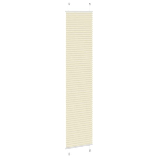 vidaXL Store pliss&eacute; cr&egrave;me 45x200 cm largeur du tissu 44,4 cm polyester