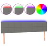vidaXL T&ecirc;te de lit &agrave; LED Gris fonc&eacute; 200x5x78/88 cm Tissu