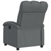 vidaXL Fauteuil inclinable en tissu gris foncé