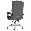 vidaXL Fauteuil inclinable de bureau Gris fonc&eacute; Tissu