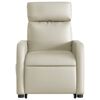 vidaXL Fauteuil inclinable de massage Crème Similicuir