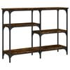 vidaXL Table console ch&ecirc;ne fum&eacute; 102x29x75 cm bois d'ing&eacute;nierie