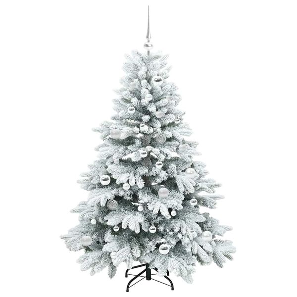 vidaXL Sapin de No&euml;l artificiel avec 150 LED Blanc 150 cm PE et PVC