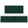 vidaXL Cadre de lit ottoman avec matelas vert fonc&eacute; 200x200 cm velours
