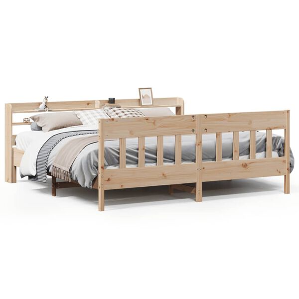 vidaXL Cadre de lit sans matelas 200x200 cm bois massif de pin