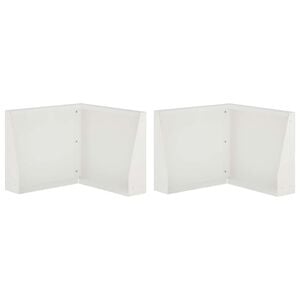 vidaXL Mur de sout&egrave;nement 2 pc 50 x 50 x 30 cm Acier Blanc